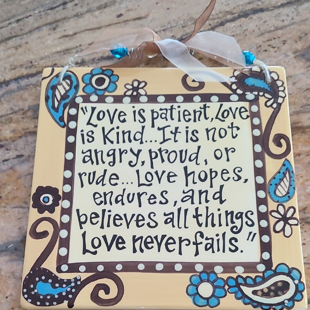 Decorative Wall Plaque with Inspirational Quote